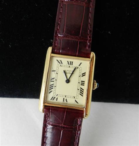 mens silver cartier watch|silver cartier watch vintage.